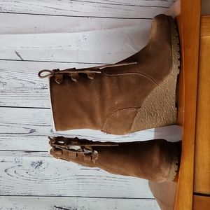 Michael Kors Rory suede wedge bootie